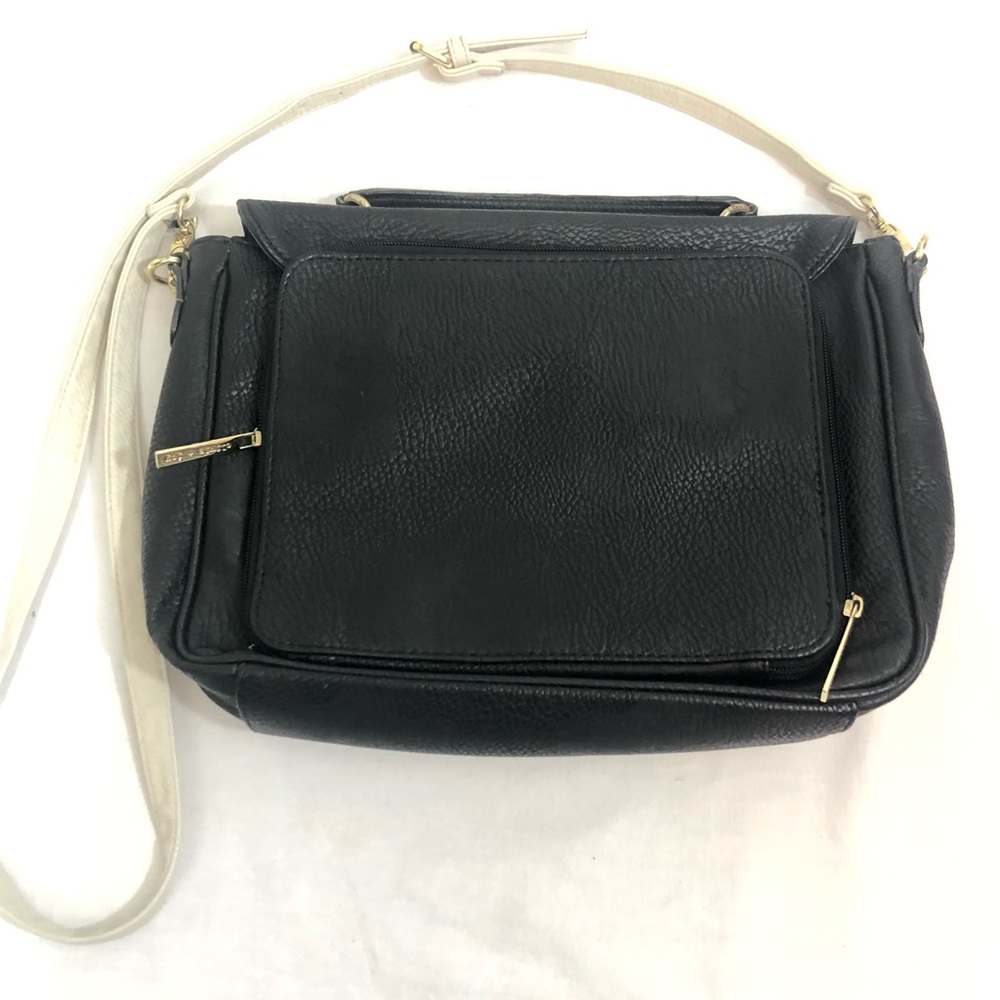 *Olivia + Joy Black Crossbody Satchel Bag Purse Gem
